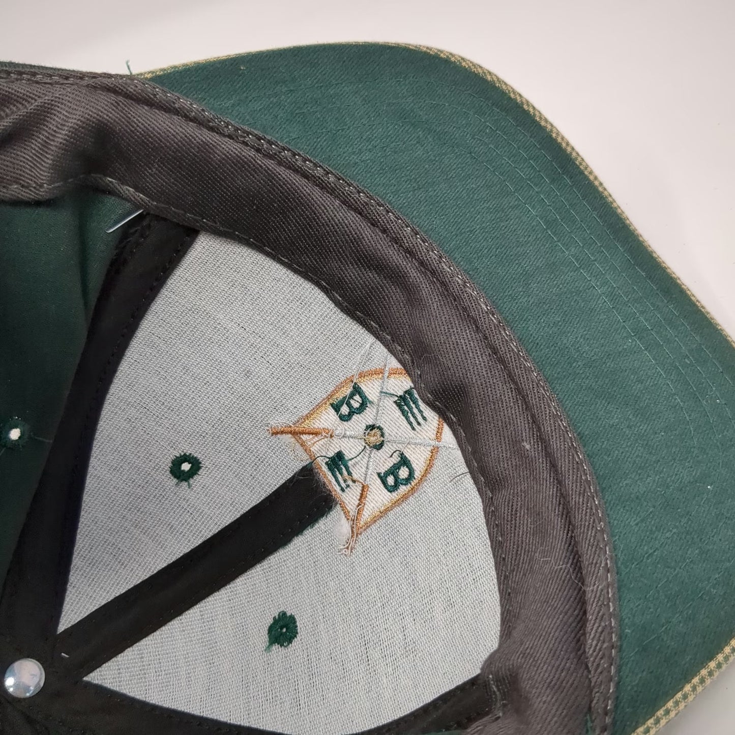 American Dry Goods Baseball Cap Green Vintage Golf Houndstooth Made in USA Hat
