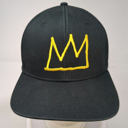 Mad Engine Basquiat Crown Snapback Black Hat One Size Not For Sale Embroidered