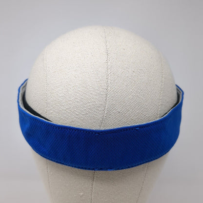 All American Marathon Style 1775 Sun Visor Hat Blue One Size A-Flex Ivory