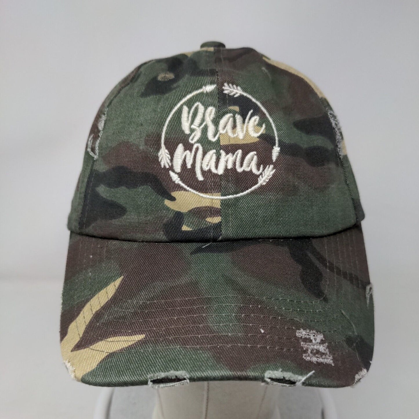 Brave Mama Slideback Hat Camouflage One Size Embroidered 5 Panel District