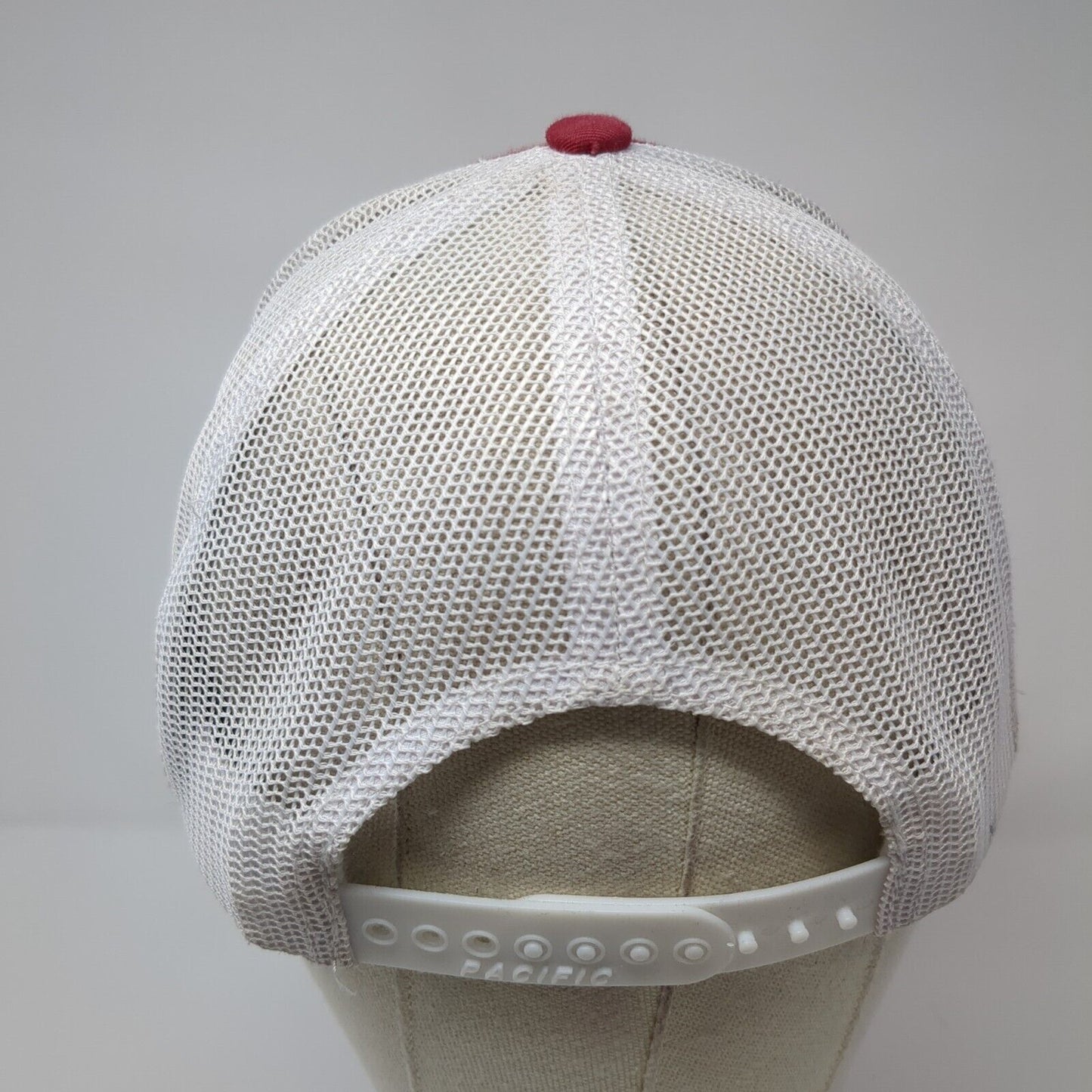 Middleton Snapback Trucker Hat Red OS Adjustable Mesh Back Pacific Headwear