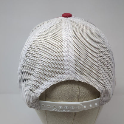 Middleton Snapback Trucker Hat Red OS Adjustable Mesh Back Pacific Headwear