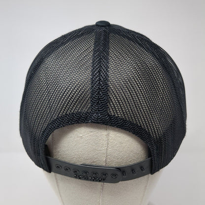 Rescue Snapback Trucker Hat Black One Size Adjustable Mesh Back Richardson
