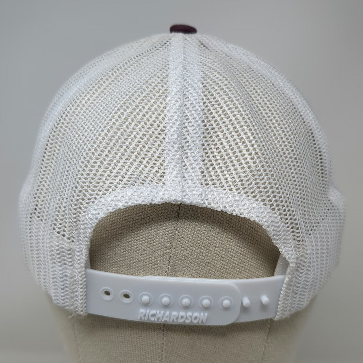 Richardson Red Trucker Hat One Size Burly Meats Patch Snapback Mesh Back 112 Cap