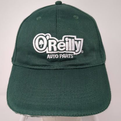 O'Reilly Auto Parts Baseball Cap Green One Size Strapback Logo Hat Sandwich Brim