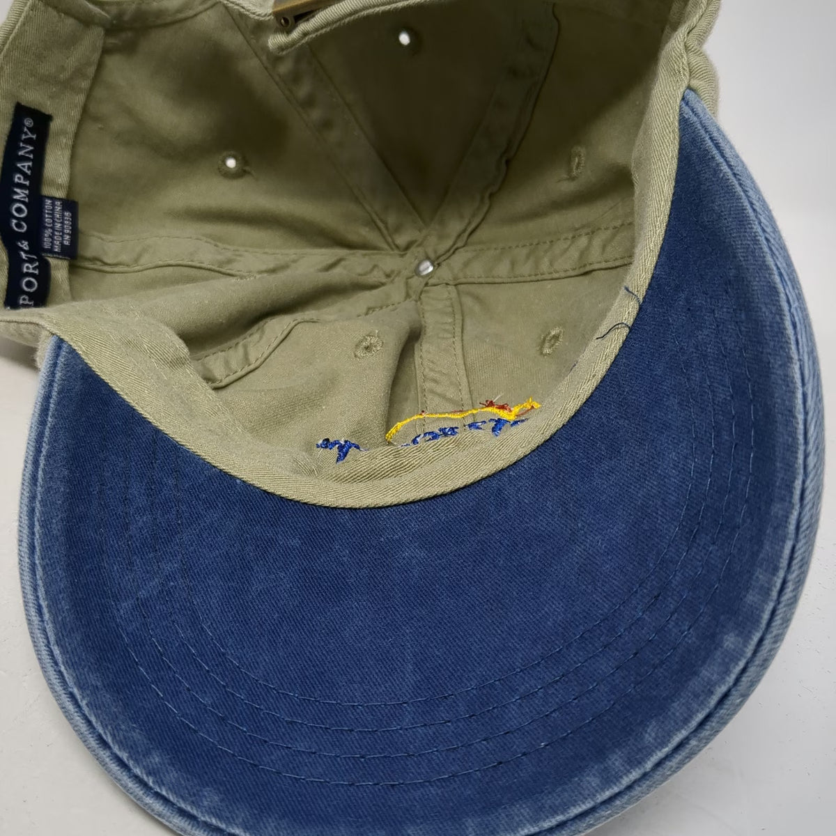 Port & Company Baseball Cap Green Blue One Size Brewster West Embroidered Hat
