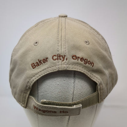 OTTO Baseball Cap Beige One Size Oregon Trail Baker City Wagons Ho Strapback Hat