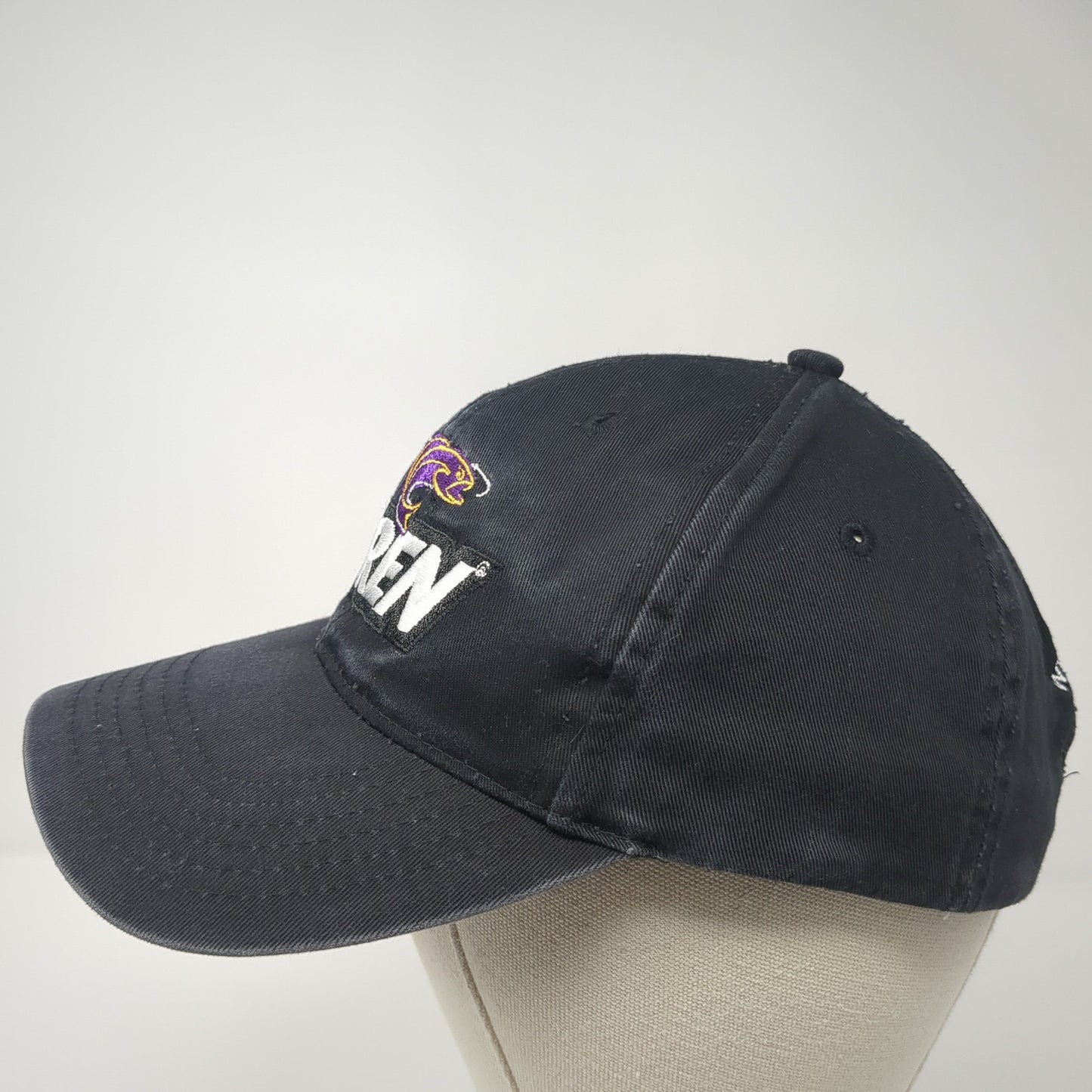 Stren Strapback Baseball Cap Black One Size Adjustable Embroidered 6 Panel