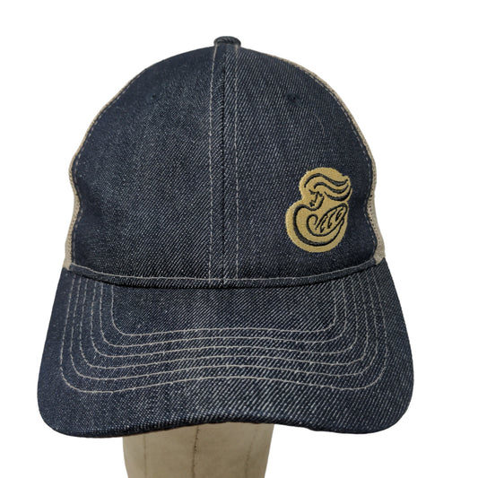 Panera Bread Men's Strapback Mesh Back Hat Blue Tan Adjustable Employee