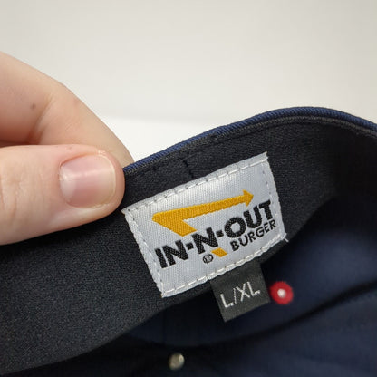 In-N-Out Burger Fitted Hat Blue Large/XL Embroidered Stretch 6 Panel