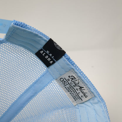 Kaialoha Supply Maui Snapback Trucker Hat Blue One Size Adjustable Mesh Back