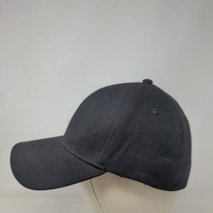 Otto Flex Fitted Hat Black Large-XL Solid 6 Panel Vent Holes Blank