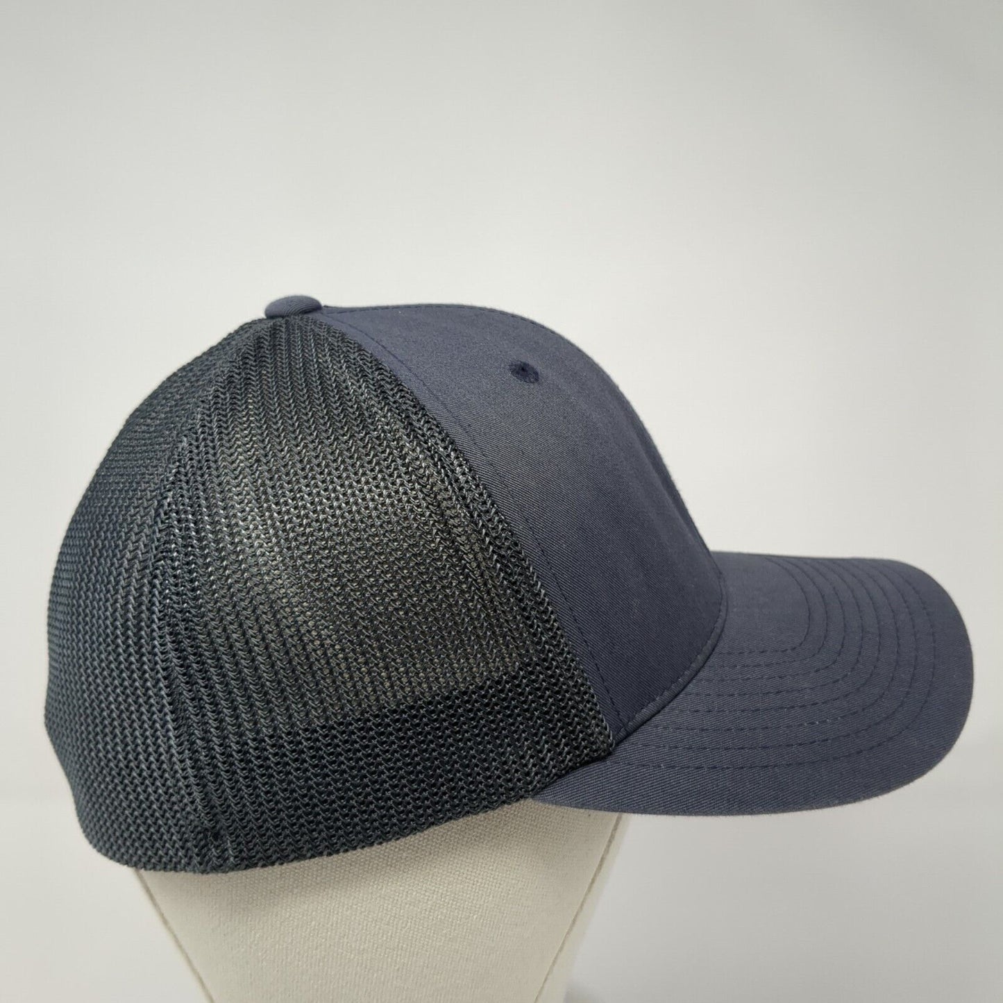 John Adams GMC Fitted Mesh Back Trucker Hat Gray L/XL Flexfit 6 Panel