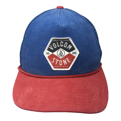 Volcom Stone Patch Snapback Rope Trucker Hat Multi One Size Mesh Back