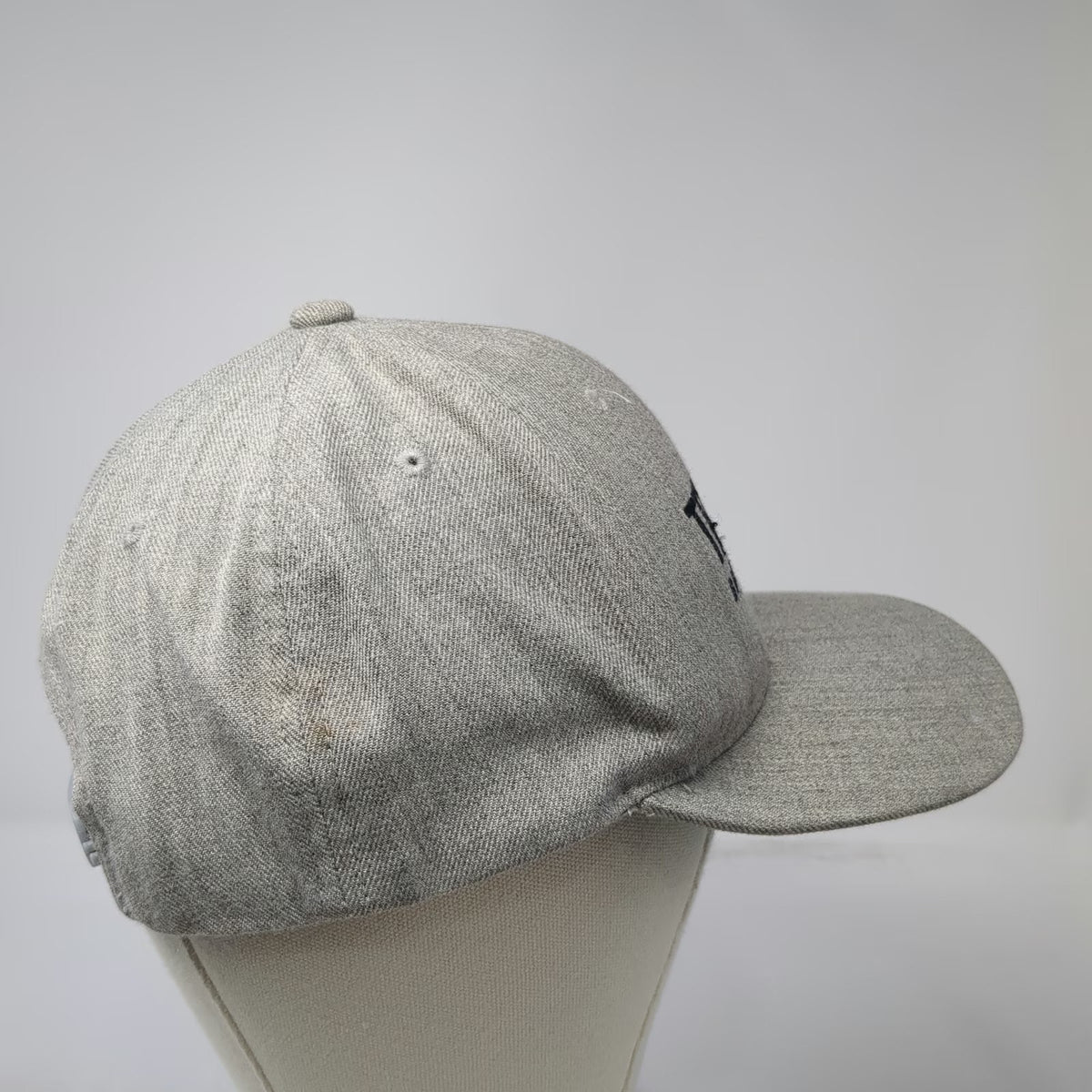 Yupoong Snapback Hat Gray One Size Ten Mile Brewing Company Green Underbrim Wool