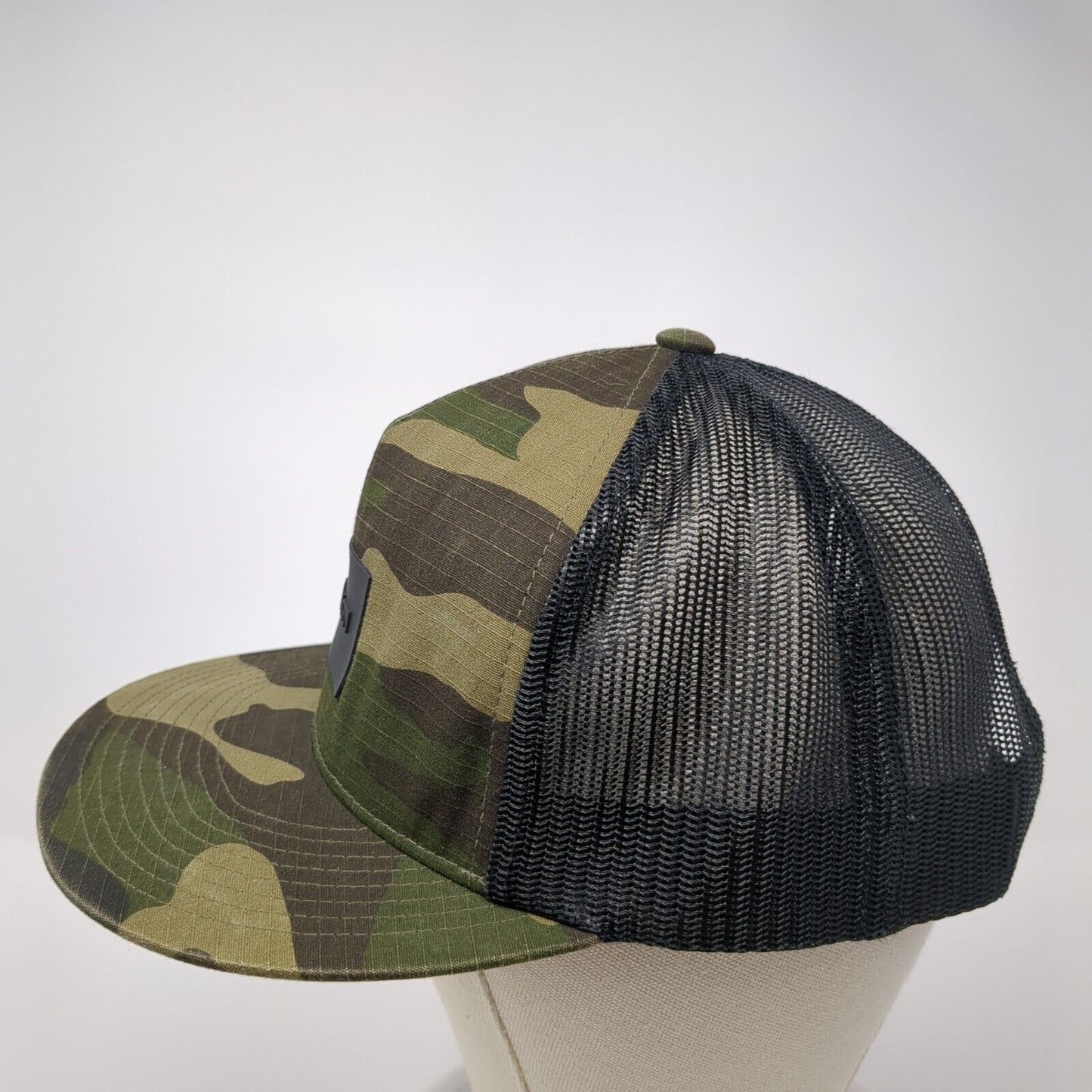 Nixon Patch Snapback Trucker Hat Camouflage One Size Mesh Back Yupoong