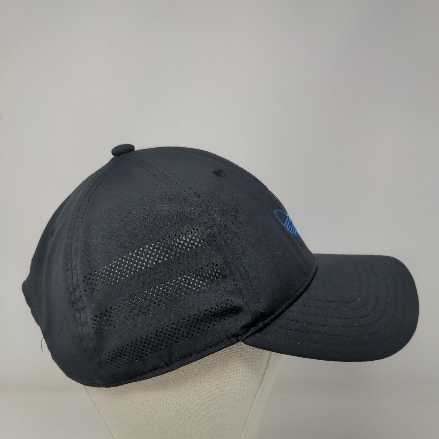 Adidas Snapback Hat Black OSFM Adjustable Embroidered Trefoil Breathable