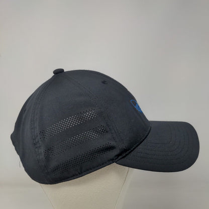 Adidas Snapback Hat Black OSFM Adjustable Embroidered Trefoil Breathable