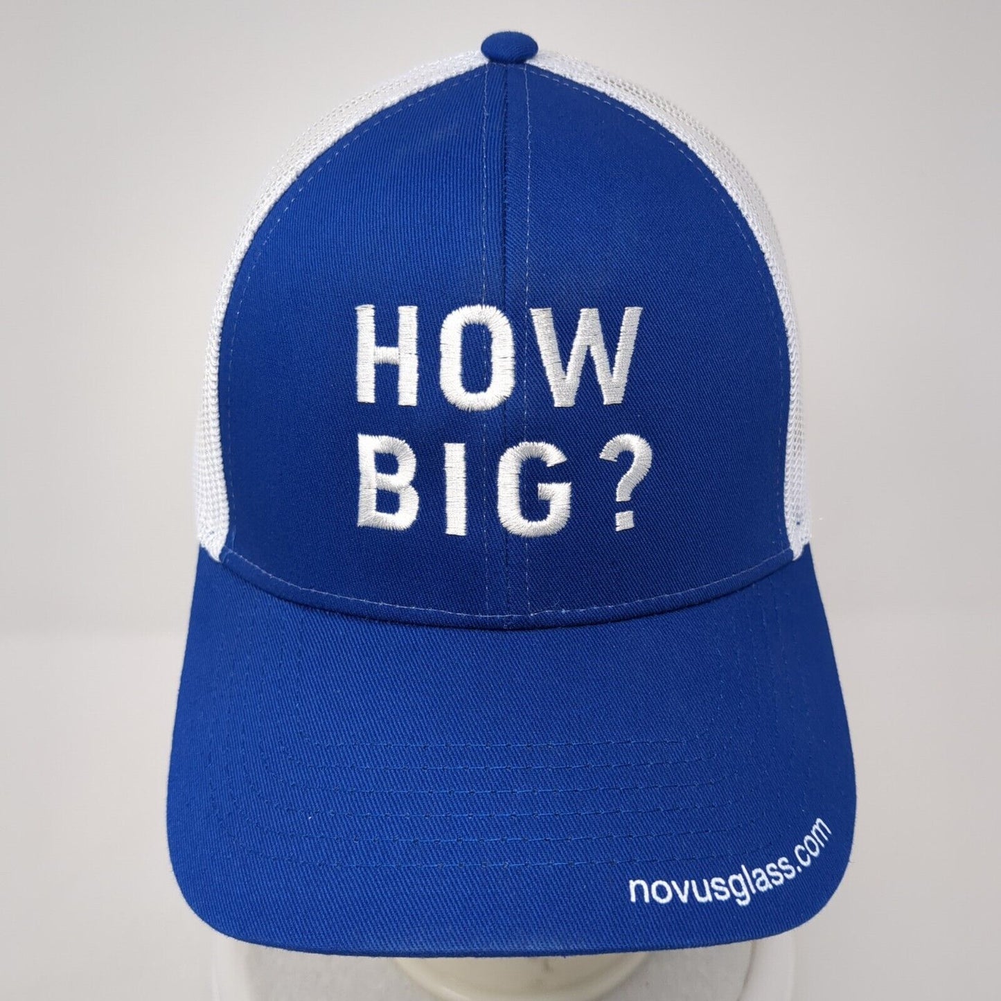 How Big? Novuglass.com Snapback Trucker Hat Blue One Size Mesh Back Cap America