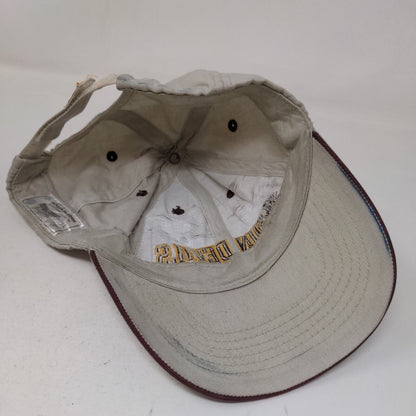 Captivating HeadGear Men's Strapback Hat Tan ASU Sun Devils Embroidered Logo