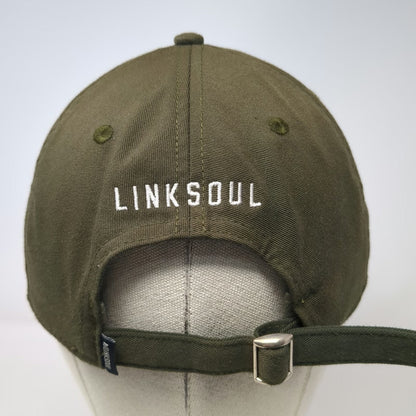 Linksoul Baseball Cap Green One Size Make Par Not War Golf Hat Slideback Strap