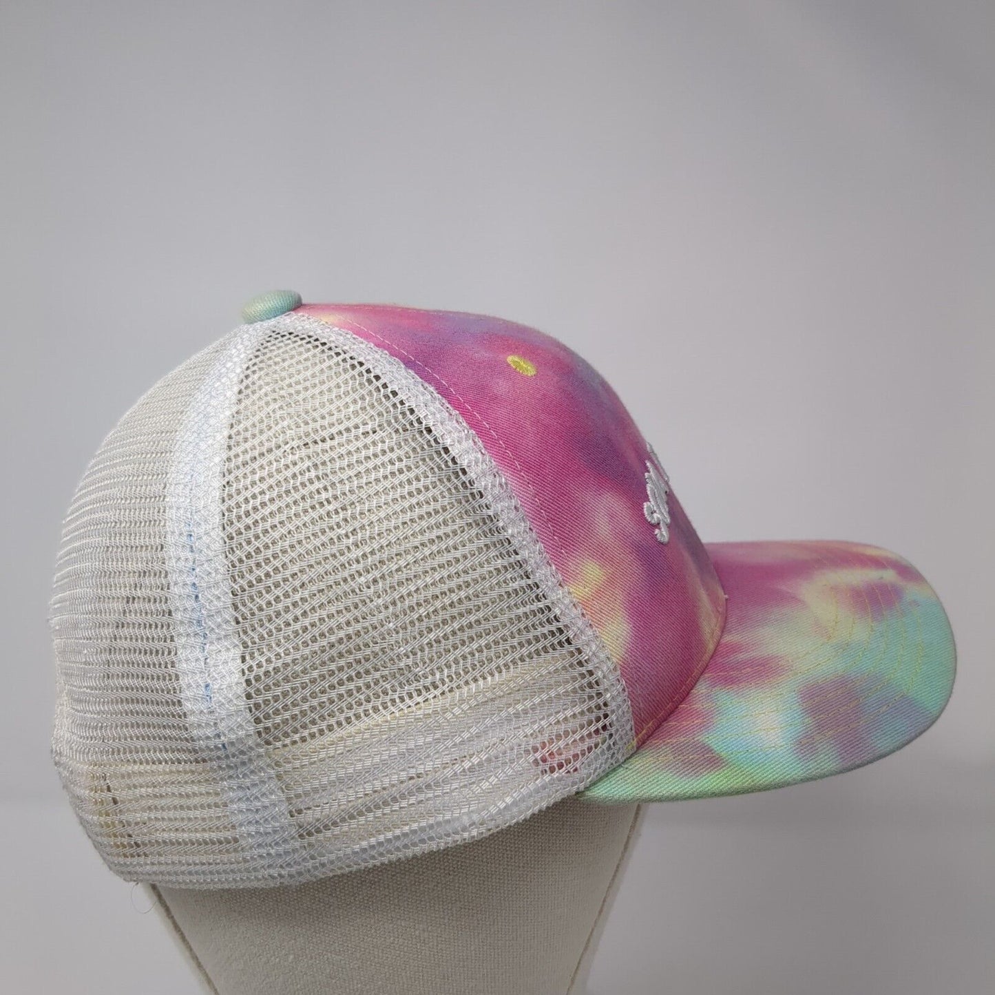 Soda Fountain Snapback Trucker Hat Multicolor OS Adjustable Tie Dye Mesh Back