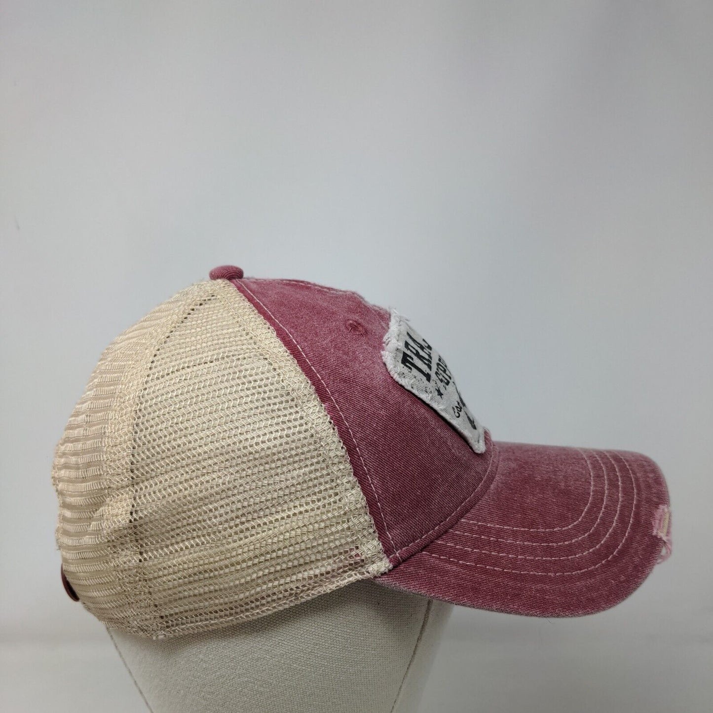 Tractor Supply Co. Snapback Trucker Hat Red OSFM Mesh Back 6 Panel Distressed