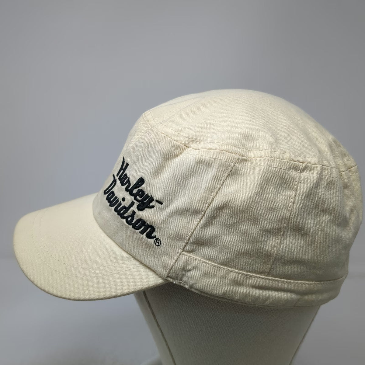 Harley-Davidson Army Cap Beige One Size Cotton Slideback Embroidered Logo Hat