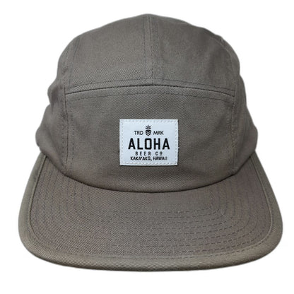 Aloha Beer Co 5 Panel Brown One Size Strapback Flat Brim Cotton Hat Hawaii Brew