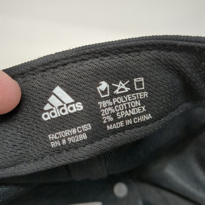 adidas Baseball Cap Black One Size Structured Performance Logo Adjustable Hat