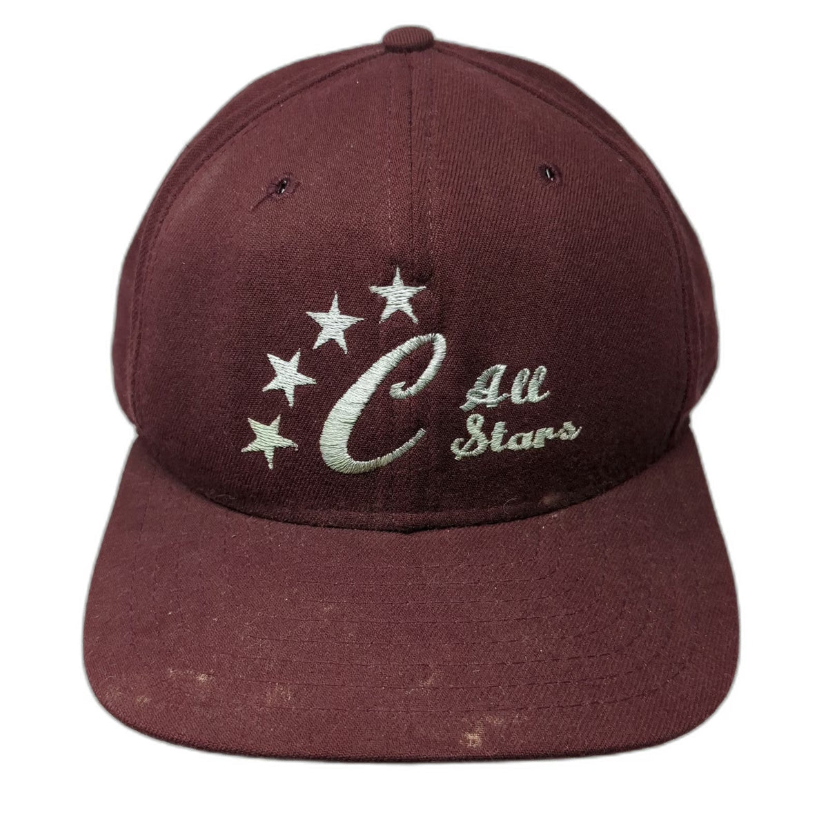 New Era Snapback Hat Red M-L All Stars 4 Stars Logo Adjustable Sports Vintage