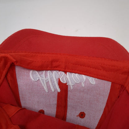 Allstars Snapback Hat Red One Size Adjustable Embroidered Vented Holes 6 Panel