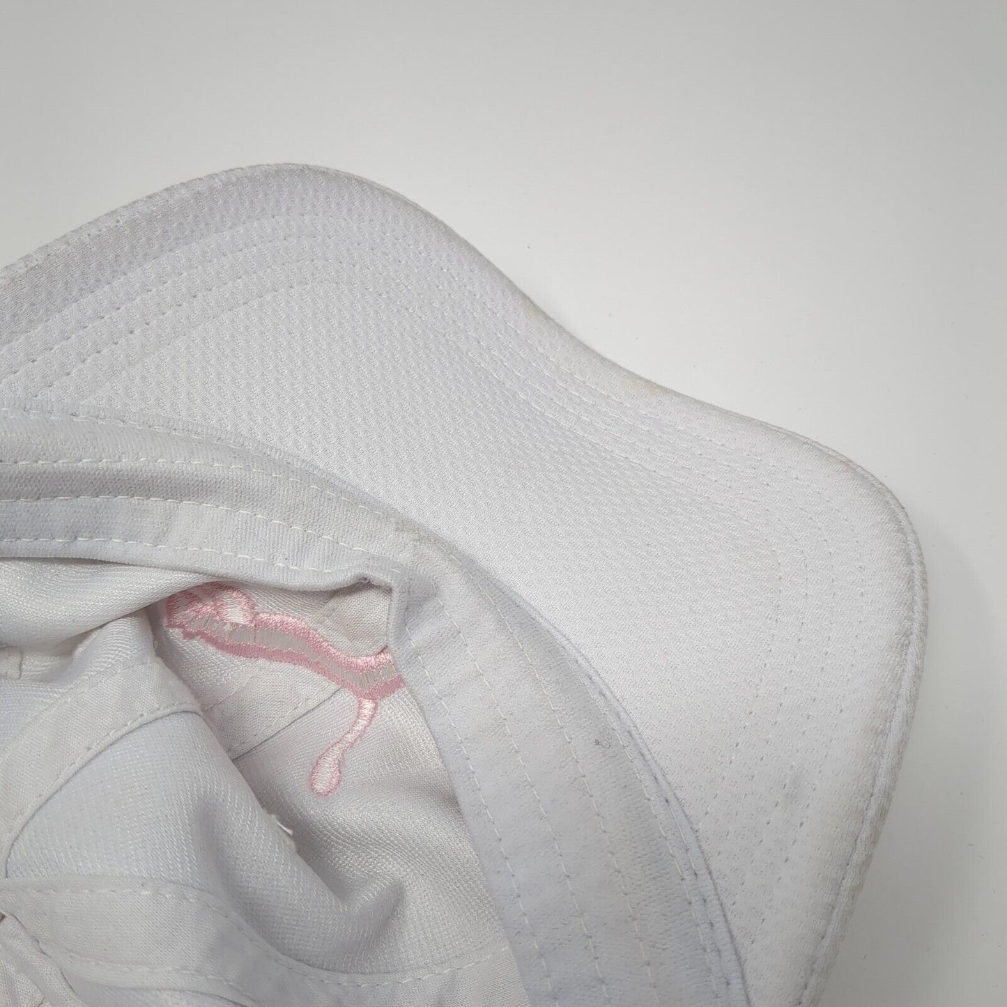 PUMA Slideback Hat White One Size Adjustable Embroidered Logo 6 Panel