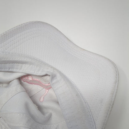 PUMA Slideback Hat White One Size Adjustable Embroidered Logo 6 Panel