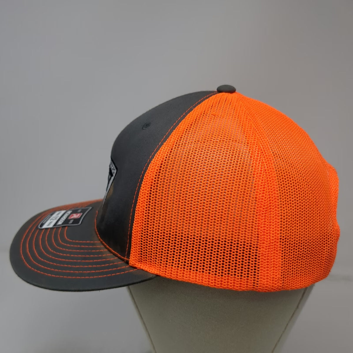 Richardson Trucker Hat Gray Orange One Size RBO Razorback Offroad UTV Snapback