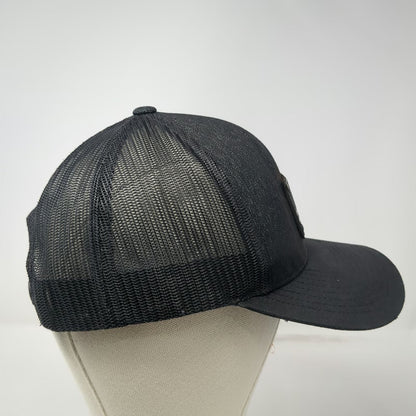 Pacific Headwear Trucker Hat Black One Size Snapback American Flag Rubber Patch