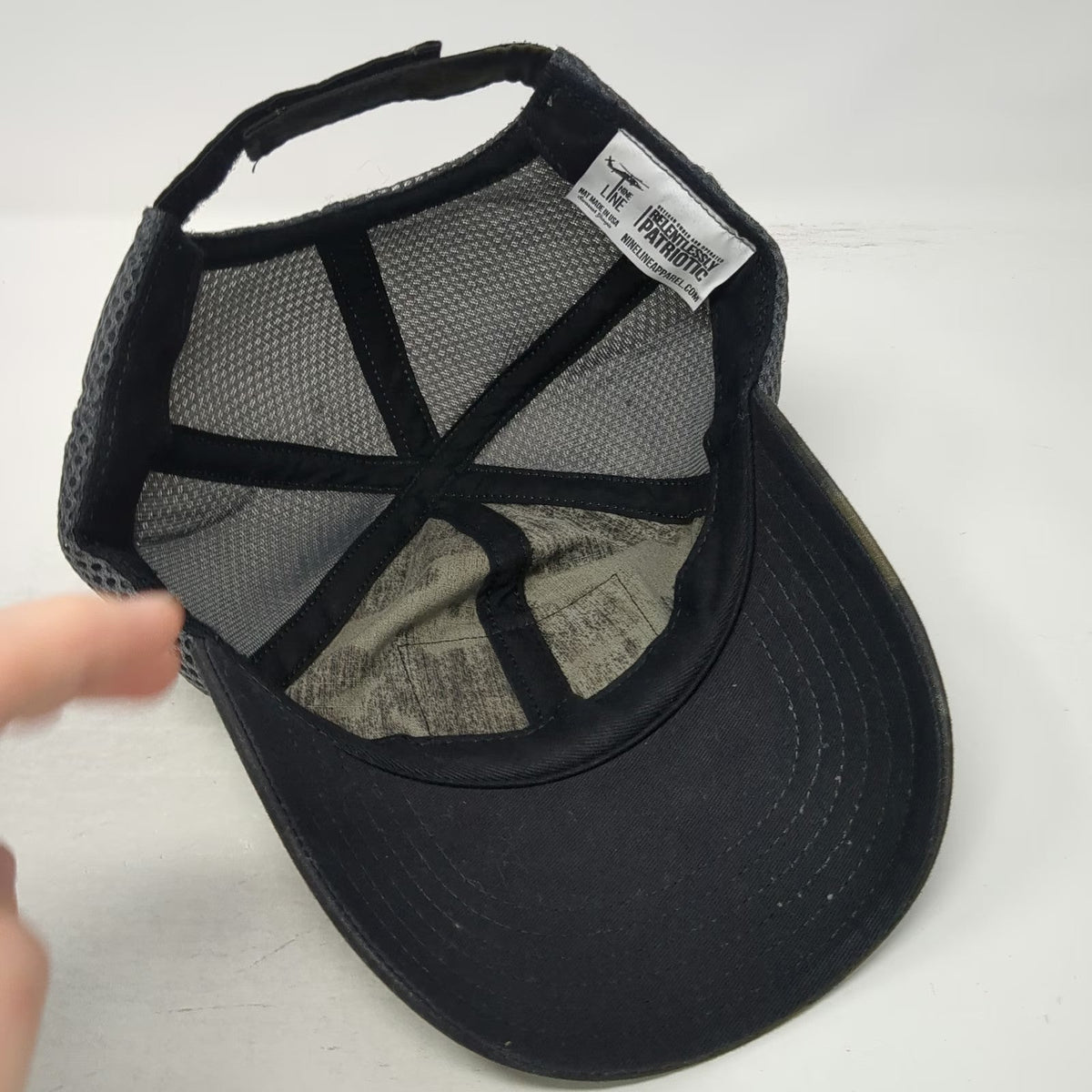 Nine Line Apparel Baseball Cap Black Camo One Size Mesh Back American Flag Hat