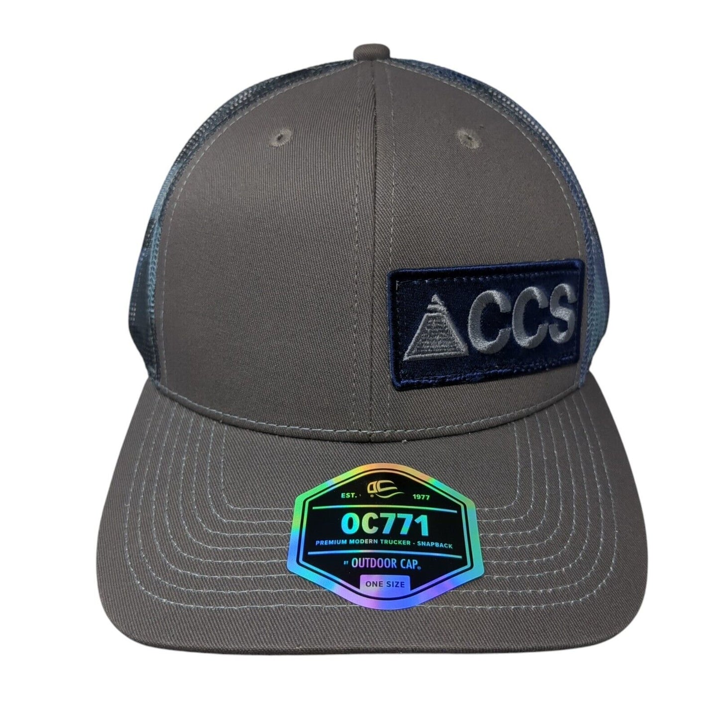 CCS Snapback Mesh Back Trucker Hat Camo One Size Outdoor Cap 6 Panel