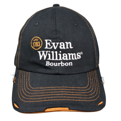 Evan Williams Bourbon Slideback Hat Black OSFA Adjustable Embroidered