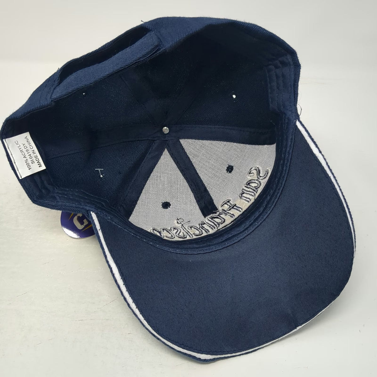 San Francisco SF Blue White Baseball Cap One Size Embroidered Strapback Hat