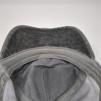 Unbranded Strapback Trucker Hat Gray One Size Mesh Back Ponytail