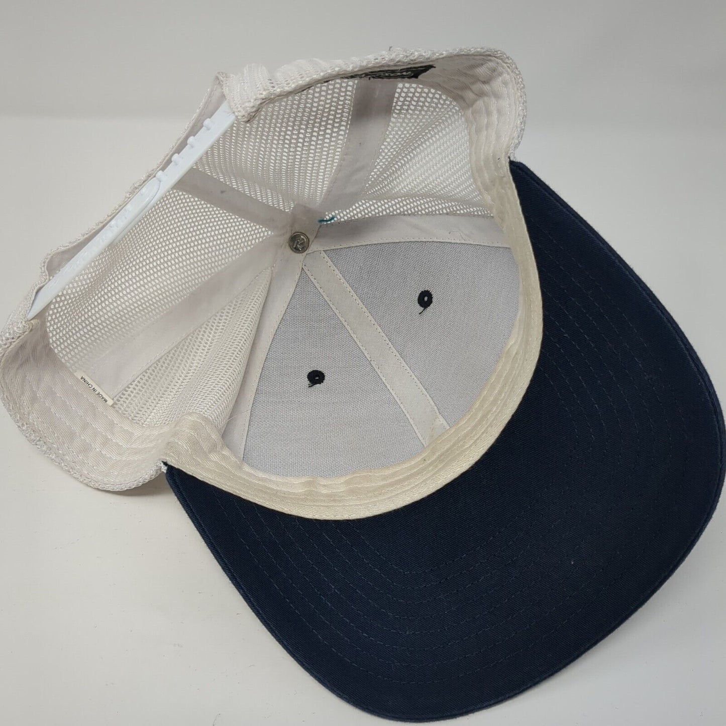 Dayville Mercantile Patch Snapback Trucker Hat Blue One Size Mesh Back