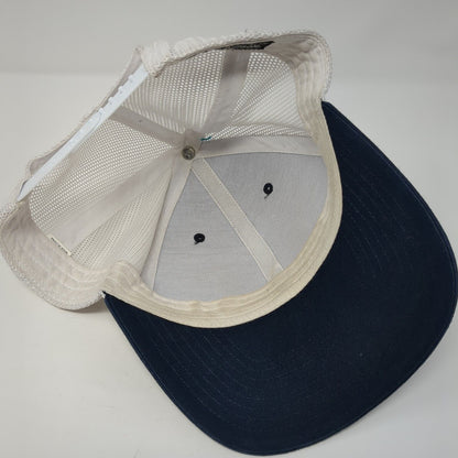 Dayville Mercantile Patch Snapback Trucker Hat Blue One Size Mesh Back