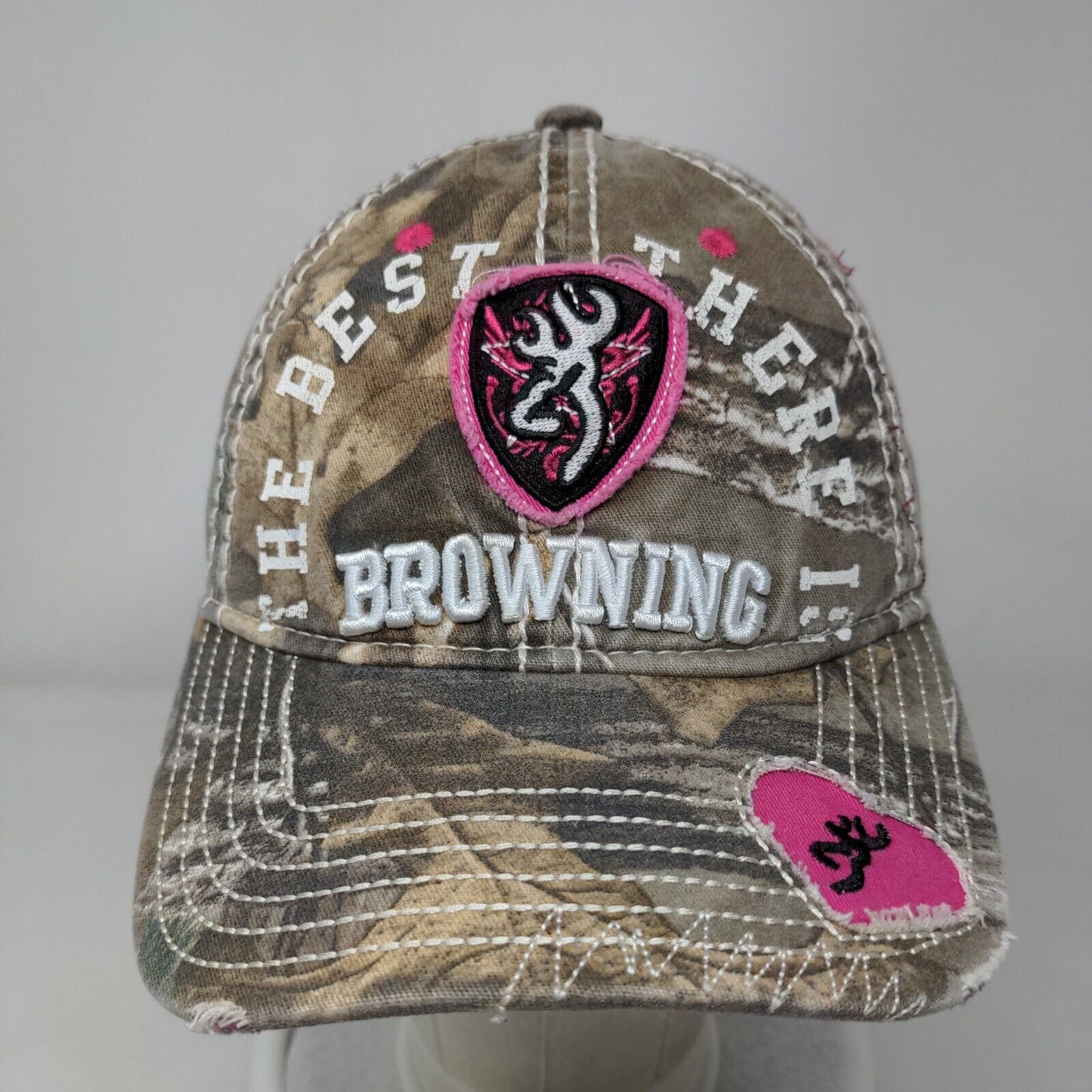 Browning The Best There Is Strapback Hat Camouflage OSFA Vent Holes