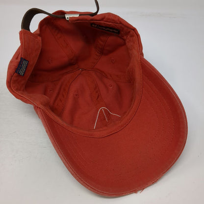 American Eagle Baseball Cap Orange One Size Distressed Snowboard Patch AE Hat