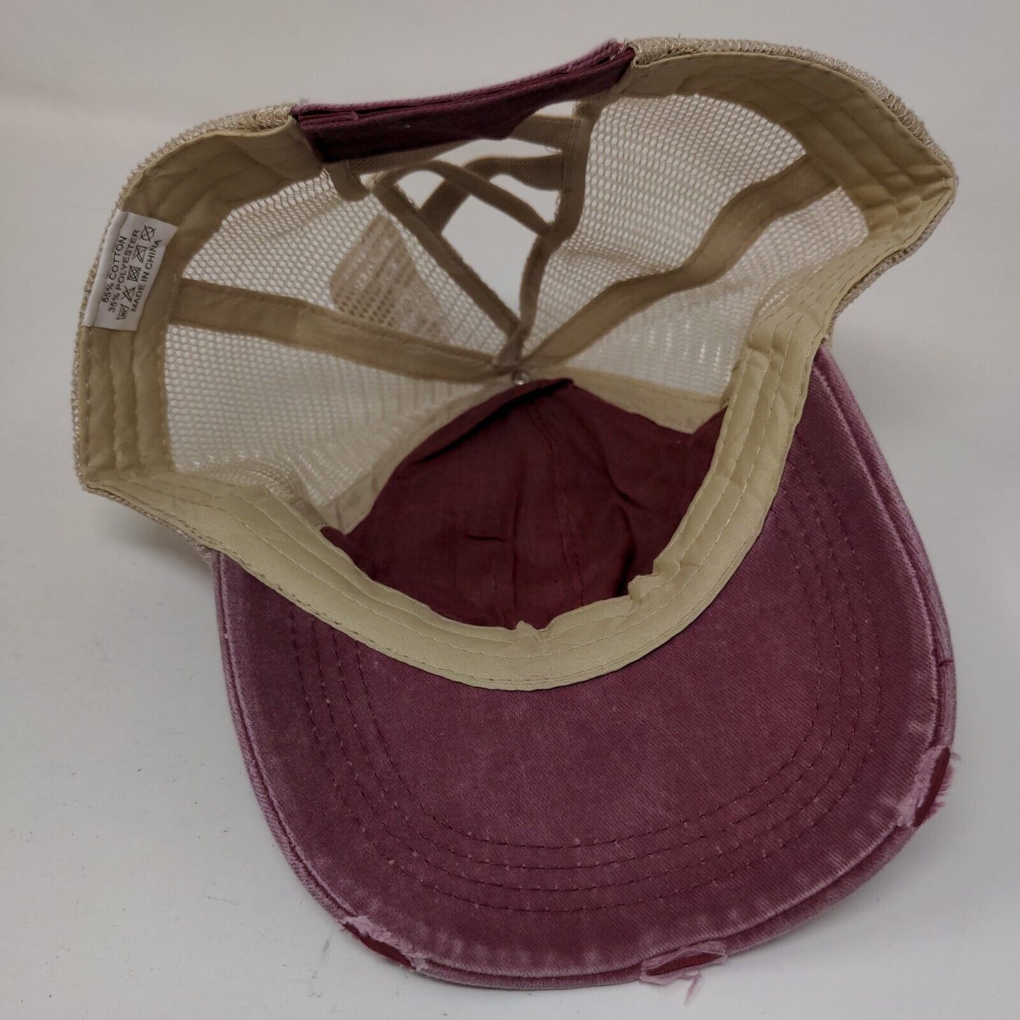 Elephant Paisley Strapback Trucker Hat Multicolor One Size Distressed Bethel