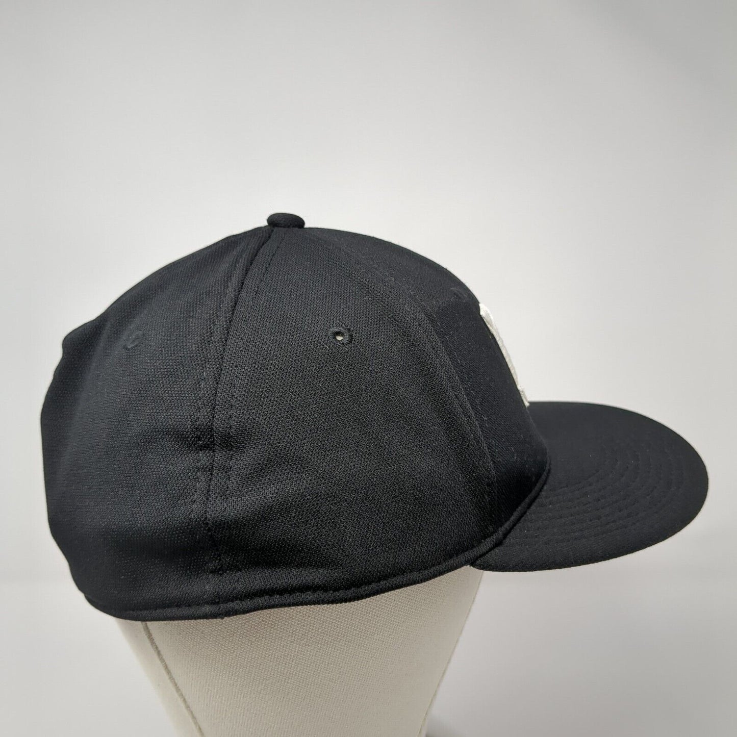 Letter M Fitted Hat Black L/XL Embroidered Proflex OC Sports Team Green