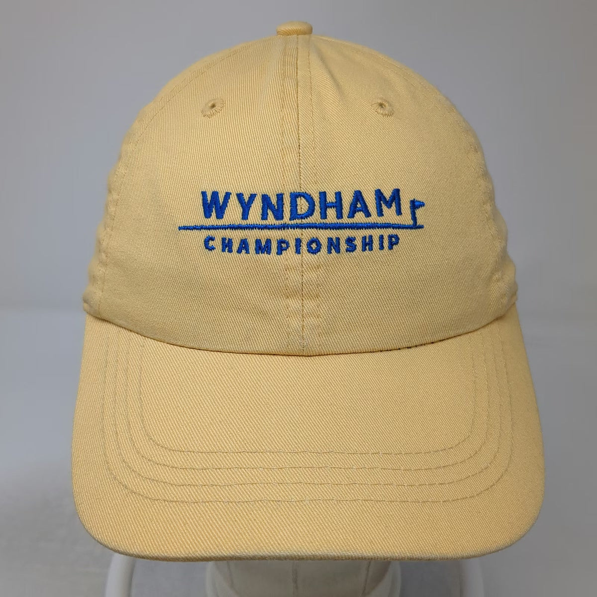 Ahead Vintage Wyndham Championship Golf Hat Baseball Cap Yellow OSFM Slideback