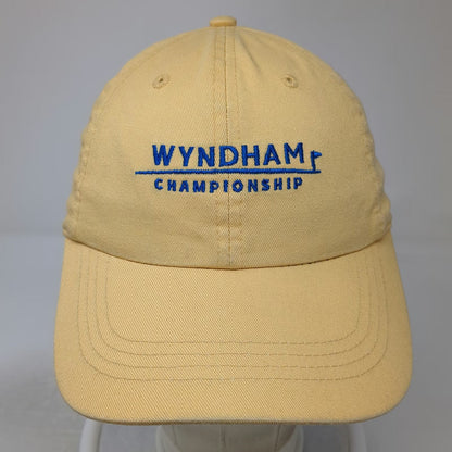 Ahead Vintage Wyndham Championship Golf Hat Baseball Cap Yellow OSFM Slideback