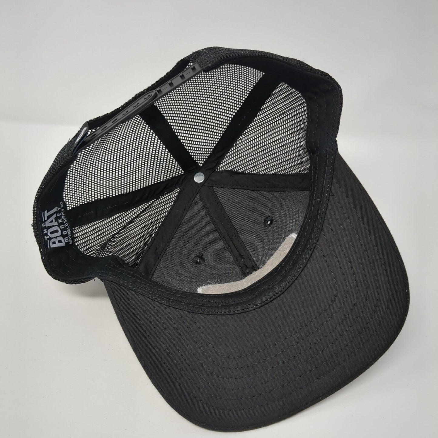 Russell Worldwide Snapback Mesh Back Trucker Hat Black One Size 6 Panel